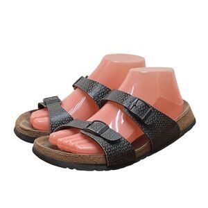 Birkenstock Papillio Sydney Black Birko Flor Sandals Women's Size 7 (HF33)